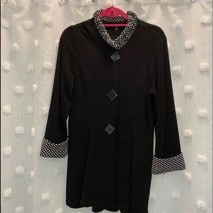 Black long sleeve button up jacket/shirt